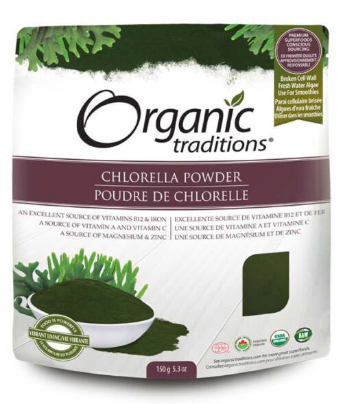 poudre chlorelle organic traditions biologique