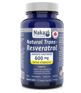 Naka - Natural Trans-Resveratrol naturel 600mg 75 capsules