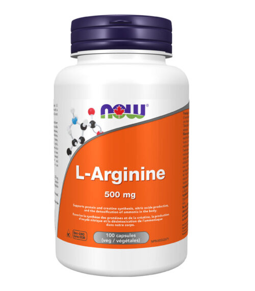 Now - L-Arginine 500mg 100 capsules végétales