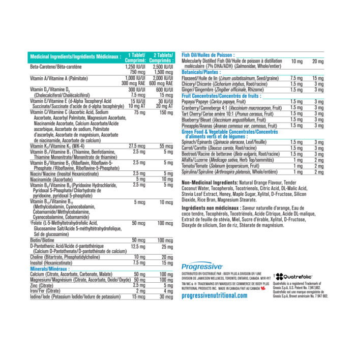 progressive multi vitamines enfants