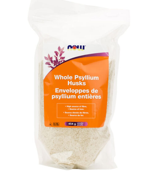 Écorces psyllium entières sac 454 g now puresource