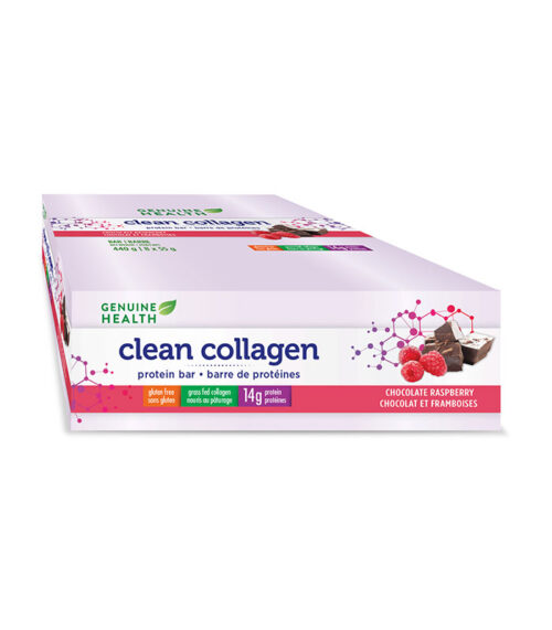Barre Clean collagène Chocolat Framboise Genuine Health