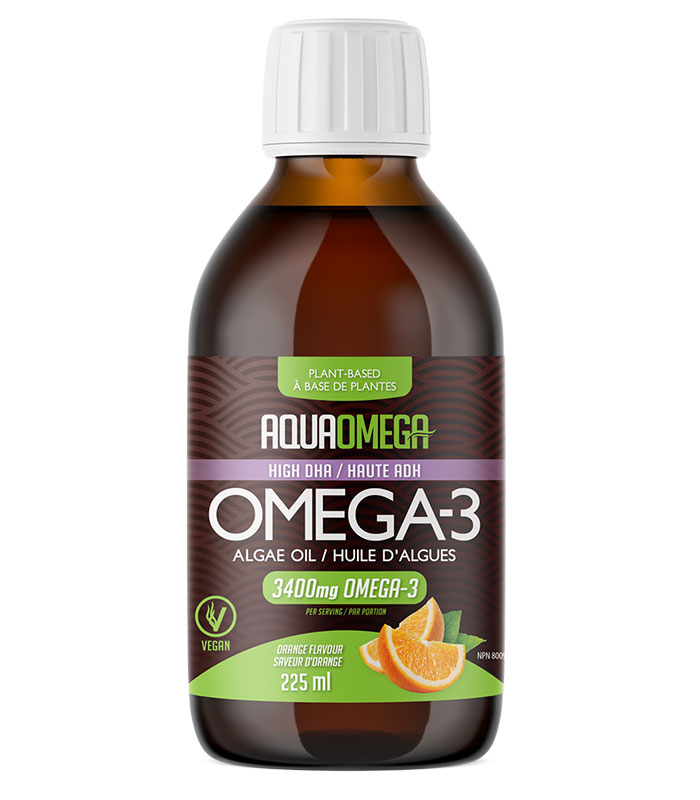 Aqua Omega Oméga-3 végétalien vegan saveur orange