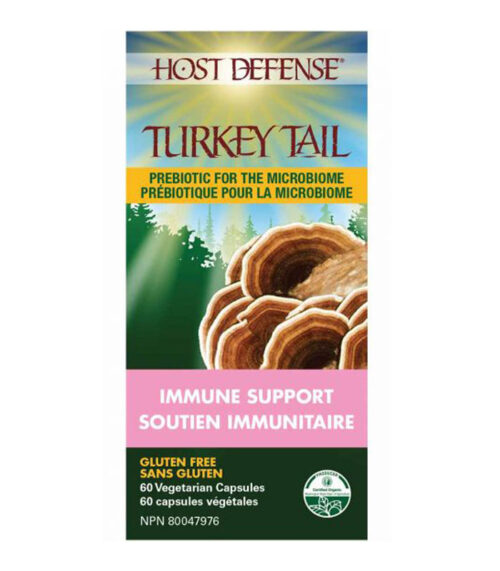Host Defense Turkey Tail Queue de dindon Trametes versicolor 60 capsules Soutien Immunitaire Champignon médicinal