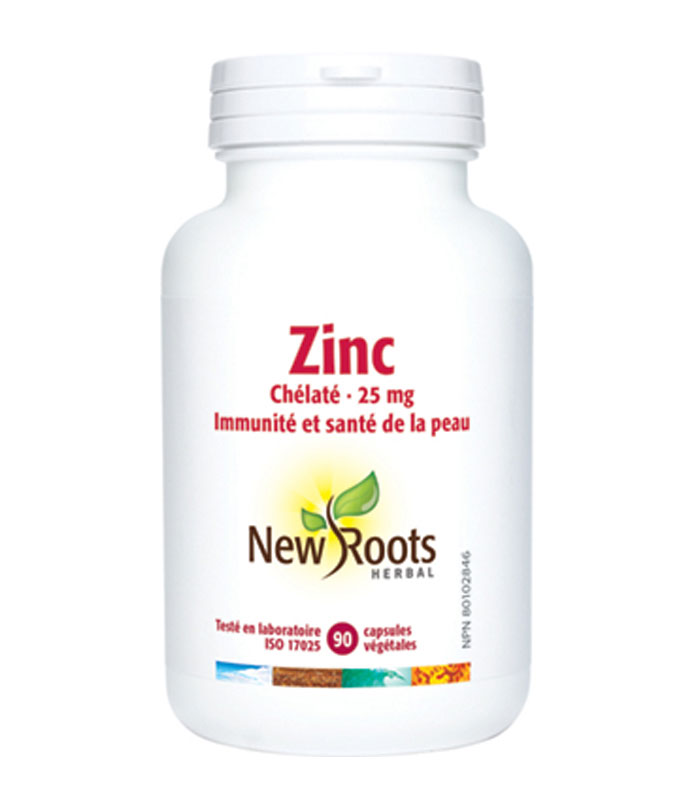 New Roots - Zinc Chélaté 25mg 90 capsules