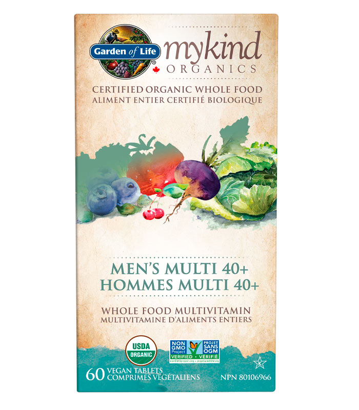 Garden of Life - My Kind - Multivitamines Hommes Multi 40+ 60 comprimés végétaliens
