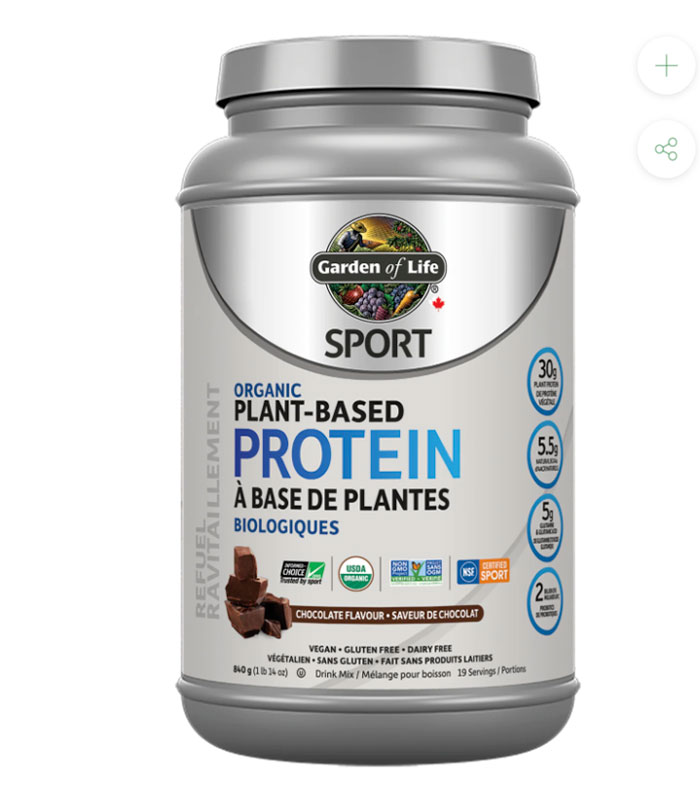 Garden Of Life Protéine Sport à base de plantes biologiques - Saveur de chocolat