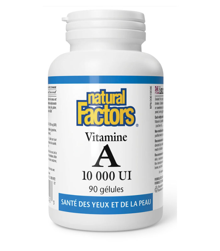 Natural Factors - Vitamine A - 90 gélules